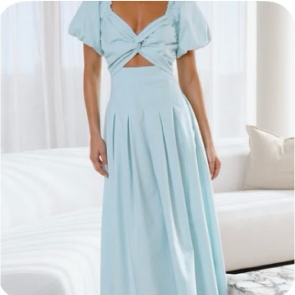 Blue maxi dress euro size 6/ fits like US size 0/2